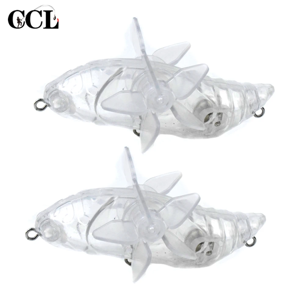 CCLTBA 10pcs/lot Blank Topwater Cicada Fishing Lures 7.5cm 13.3g