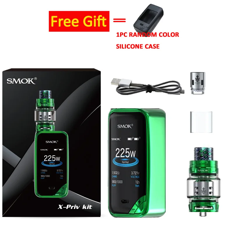 Prism Green SMOK X-priv комплект с 8 мл TFV12 Prince Tank Vaporizer 225 Вт X priv Mod электронная сигарета SMOK VAPE Kit VS G-priv 2 - Цвет: Prism Green