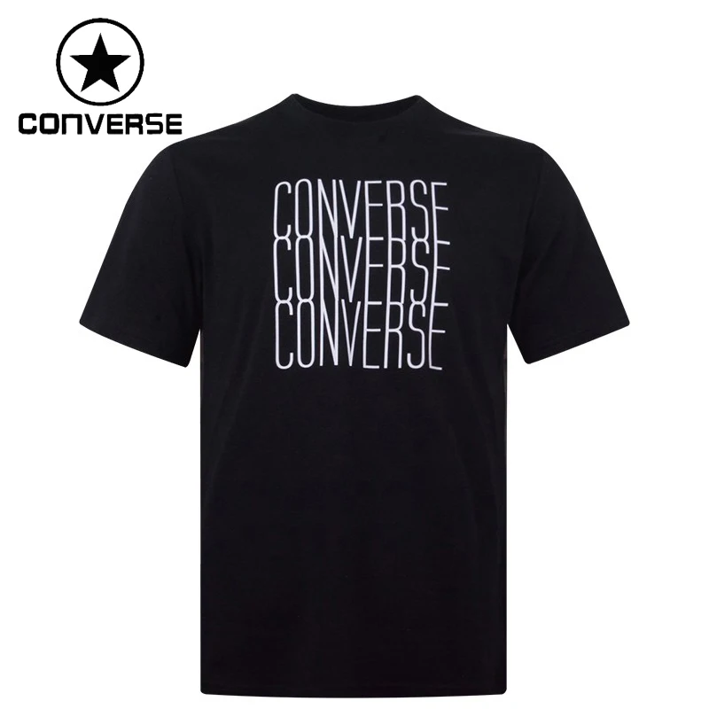 Мужские Оригинальные футболки Converse LogoRemixTee спортивная одежда с коротким