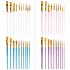 Lonely Finger 10pcs Artist Paint Brushes Set Nylon Hair Plastic Handle for Acrylic Oil Watercolor Professional Art Painting Kit 4