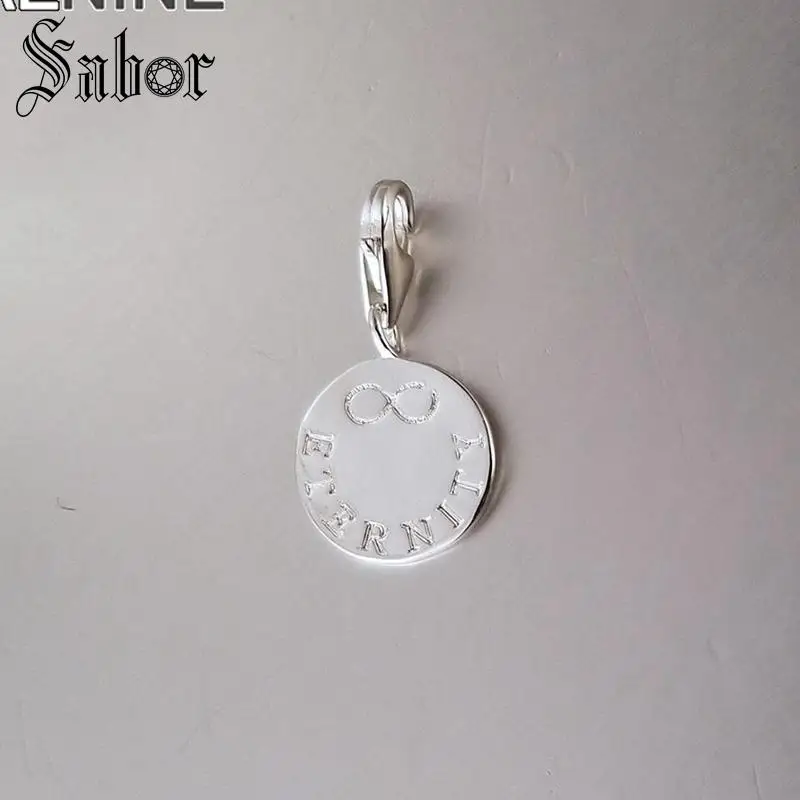 Модный серебряный цвет вечная жизнь круг Diy амулеты подходят браслеты и ожерелья