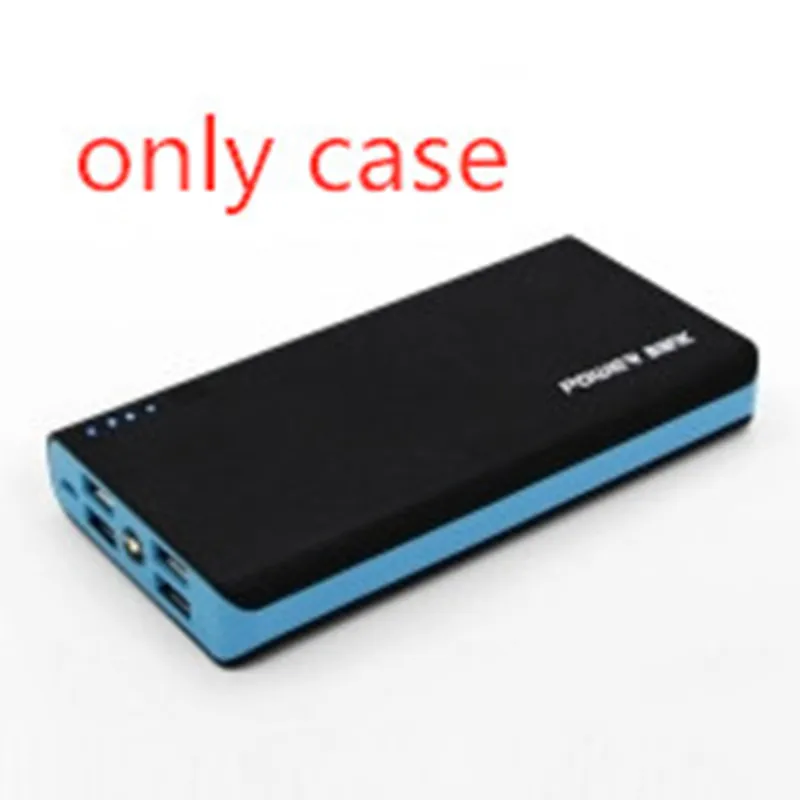 

4-USB Outputs Power Bank Case DIY Kit Portable External Battery Charger Housing Mobile Power Box With LED Light Without Battery