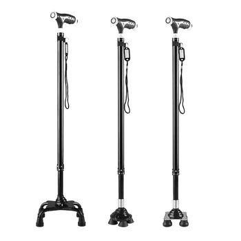 

New Elder Crutches Old Man Walking Stick Telescopic Canes Baston Stable Crutch Non Slip Pole Folding Hiking for Elderly 3 in 1