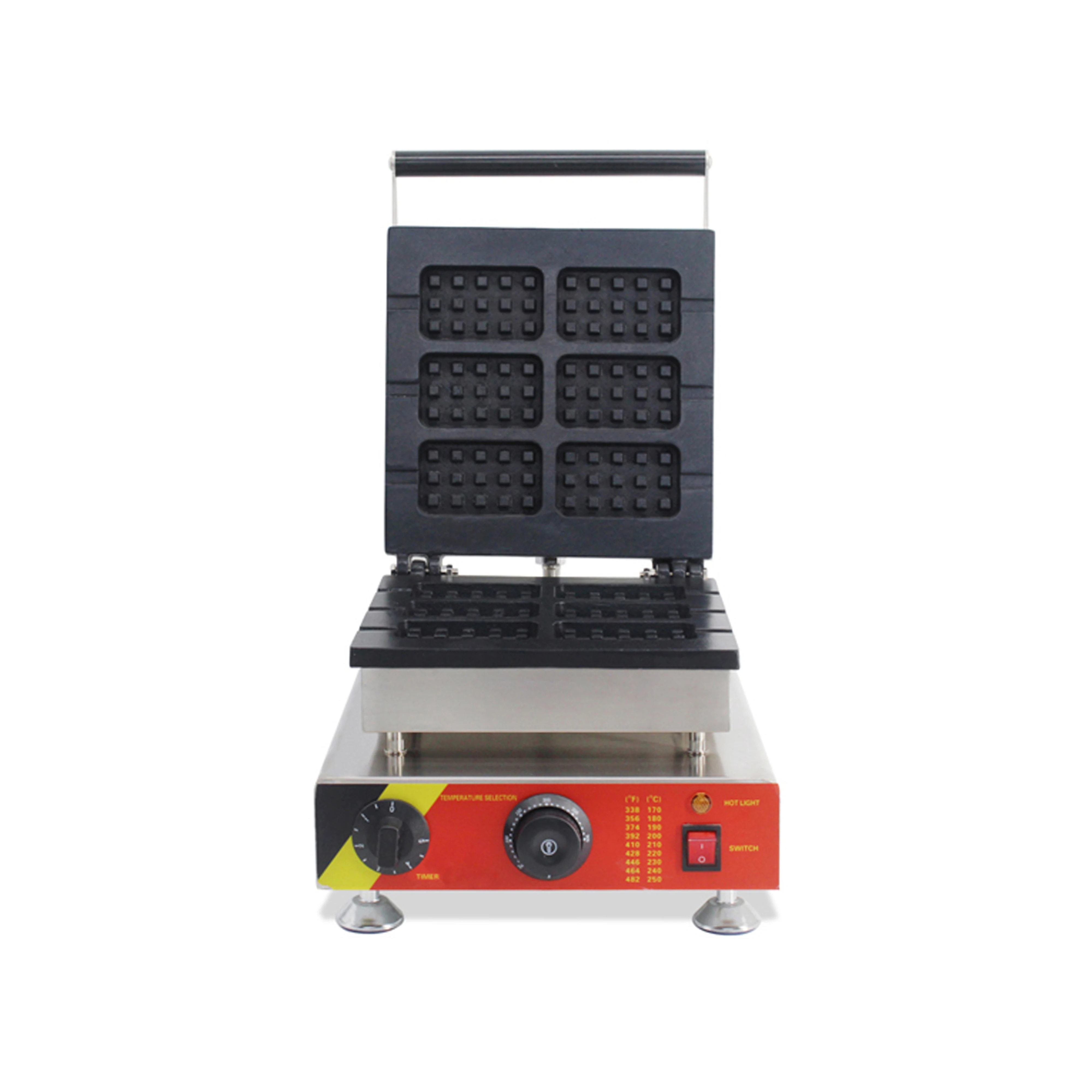 

Square Wafer machine Waffle maker Square waffle oven 6 lattices waffle station muffin machine electric baking sheet waffle Maker