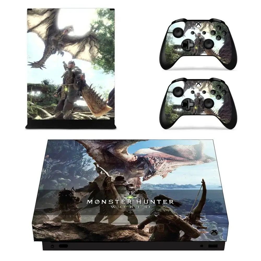 YSX1X2187 Monster Hunter World полный игровой кожный чехол консоль и наклейка на контроллер для Xbox One X консоль+ контроллер кожи наклейка - Цвет: YSX1X2187