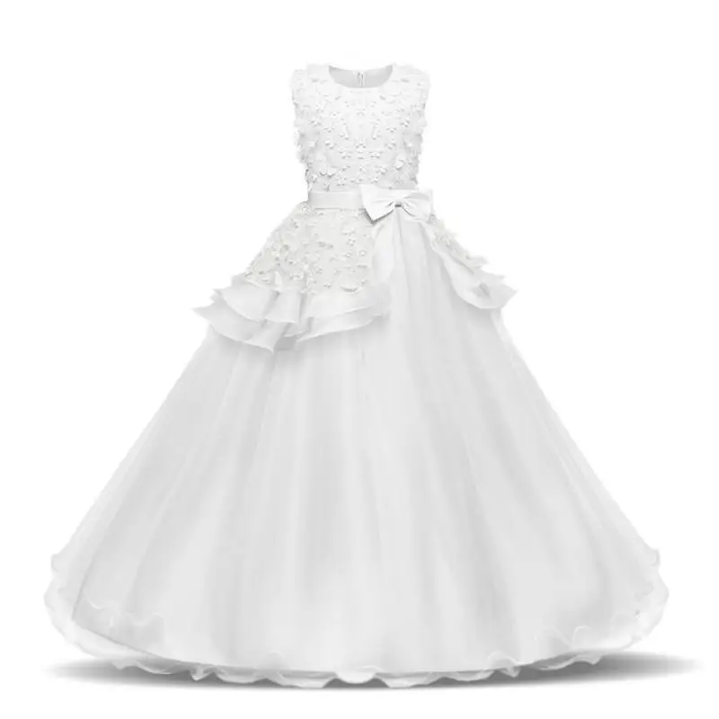 Style3 White Красные новогодние Детские платья для девочек, с блестками, с открытой спиной, без рукавов, Длинные бальные платья платье принцессы из тюля детское осеннее платье - Цвет: Style3 White