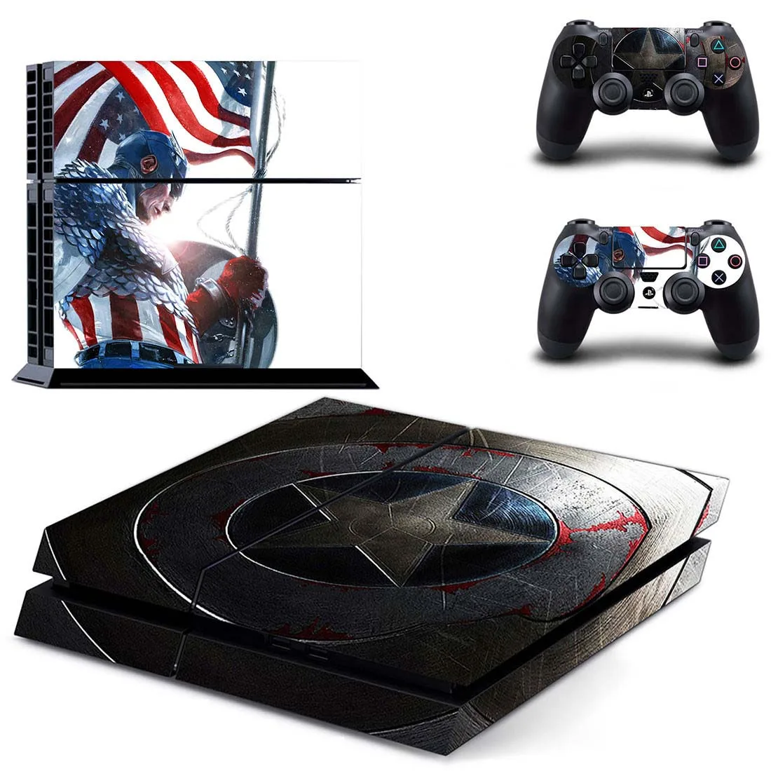 Капитан Америка PS 4 стикер игровая станция 4 наклейка s Наклейка для PS4 наклейка Pegatinas Adesivo для консоли playstation 4 и 2 контроллера