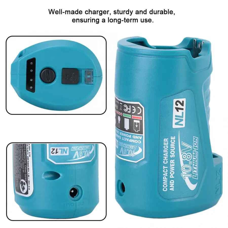 Замена USB питания для Makita 10,8 V 12V Компактное зарядное устройство