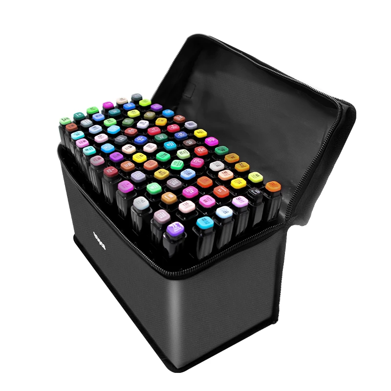Touch five 80 Colors Alcohol Markers Dual Headed Sketch Oily Ink Pen Marker For Animation Manga Drawing Pens Art Supplies