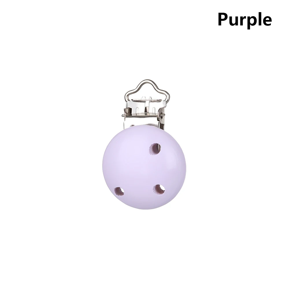 purple 1 шт. карамельный цвет круглой формы соска клип силиконовый шарик DIY Детская Игрушка прорезыватель аксессуары для прорезывания зубов ниппель для клипа застежки - Цвет: purple