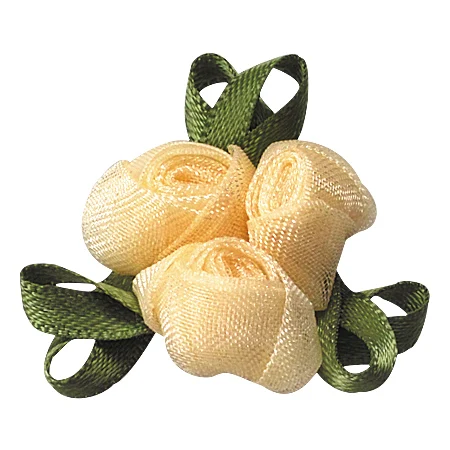Satin Ribbon 824 YAMA Foliage Flower Diameter 20mm±3mm Leaf 29mm±3mm 100pcs/bag Ribbon Engagement Wedding DIY Decoration - Цвет: Satin Ribbon 824