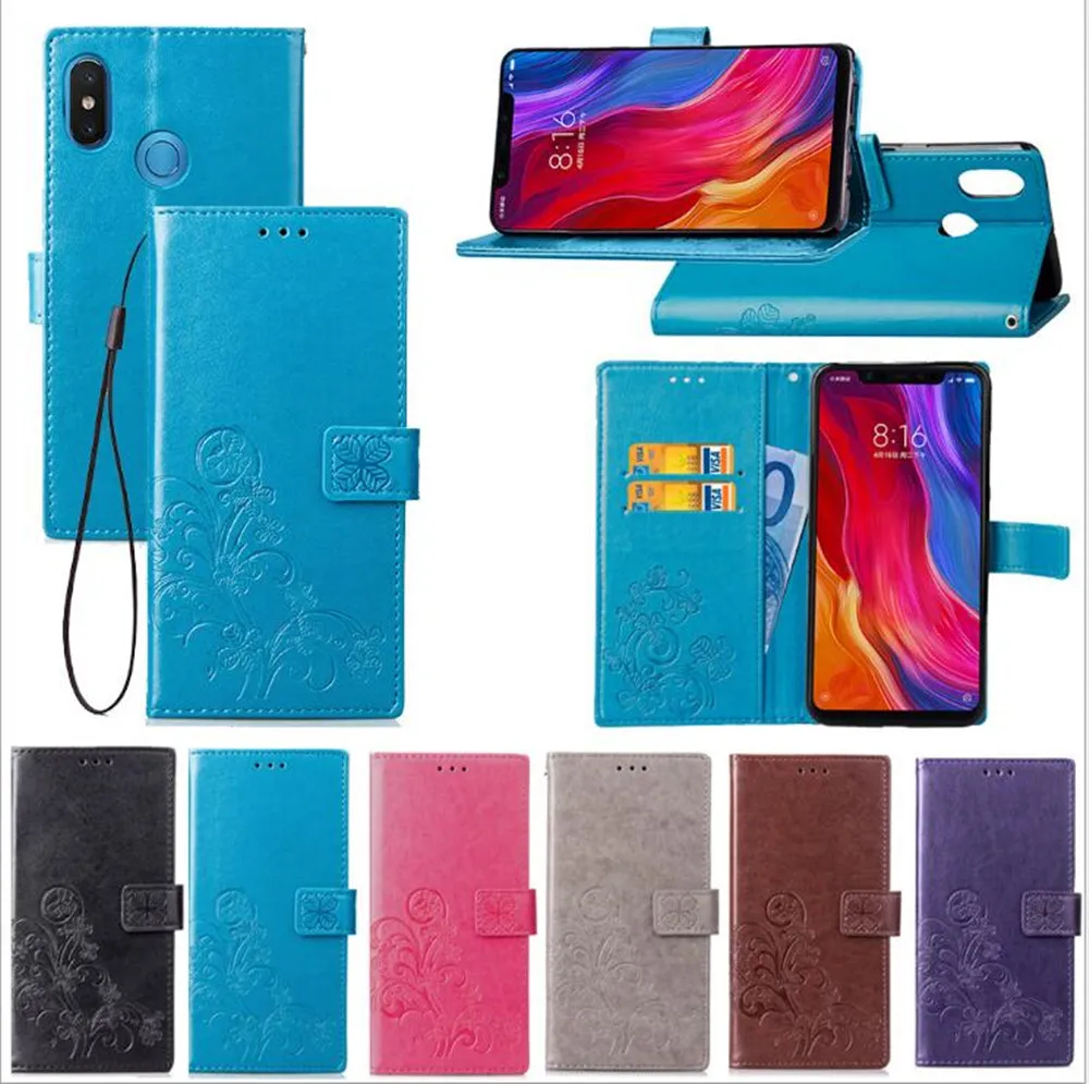 Чехол Кошелек из искусственной кожи для Xiaomi Mi 4W 4I 4C 4S 5 5X 5C 5S 6 Plus 6X A1 A2 Lite Black Shark Note 2 3