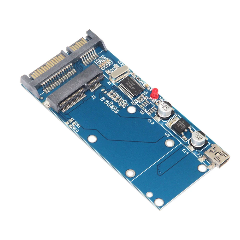 MSATA SSD Женский до 2," 7+ 15 Pin SATA мужской мини USB 5pin конвертер карта