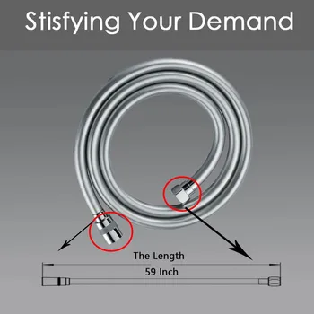 

59inch PVC Handheld Shower Hose 1.5m GI/2 Universal Interface Flexible Anti Winding Bathroom Accessories