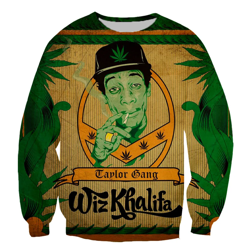 Wiz khalifa модные с длинным рукавом 3D печати