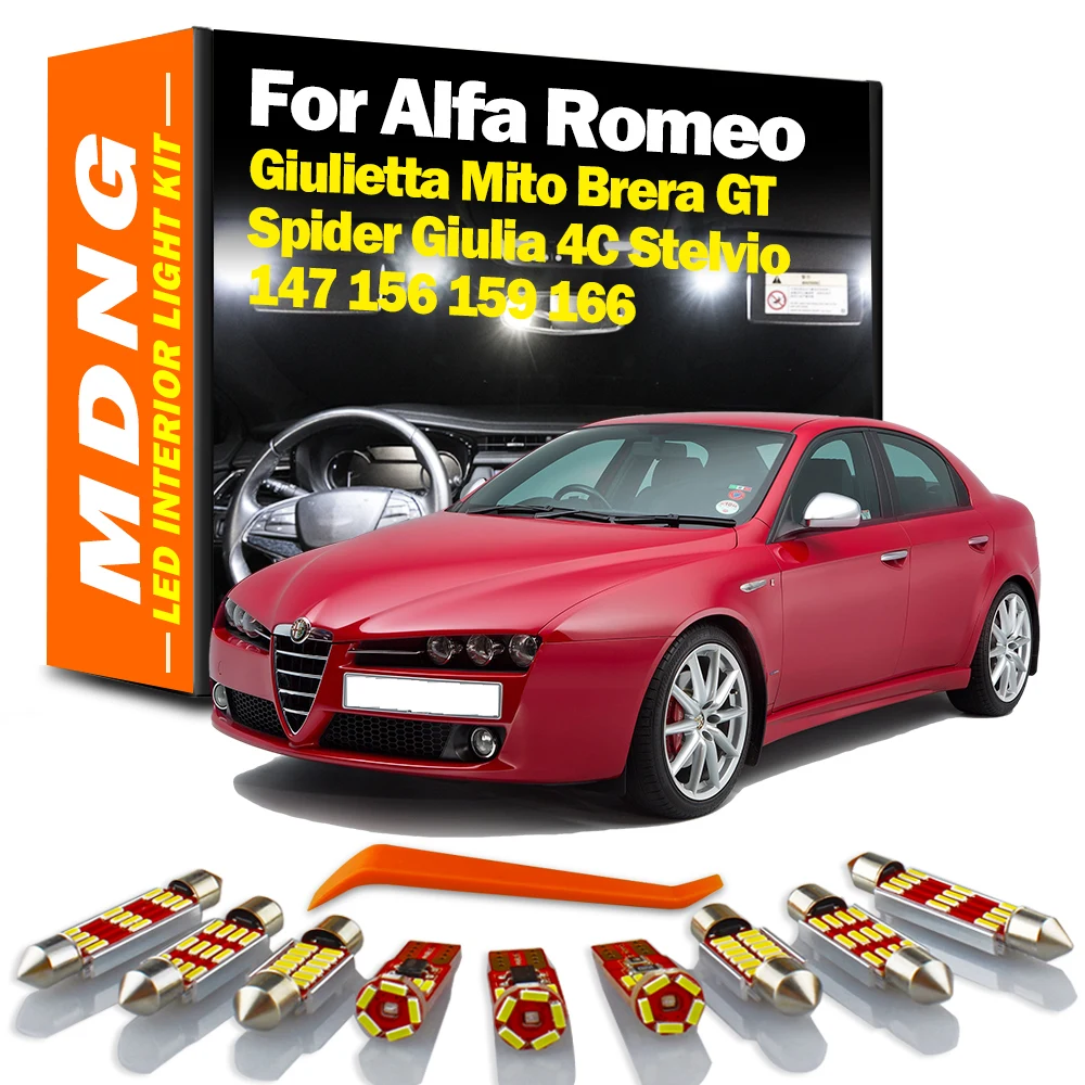 Комплект светильник салона MDNG Canbus автомобильные светодиодные лампы для Alfa Romeo