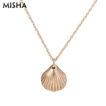 

MISHA Trendy Necklace For Women Charms Golden Shell Natural Pearl High Quality Jewelry For Ladies Girls Party Wedding Gift 02791