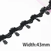 (1 yard) black cotton trim lace fabric Webbing Decoration Love gift ribbons crafts ► Photo 3/6