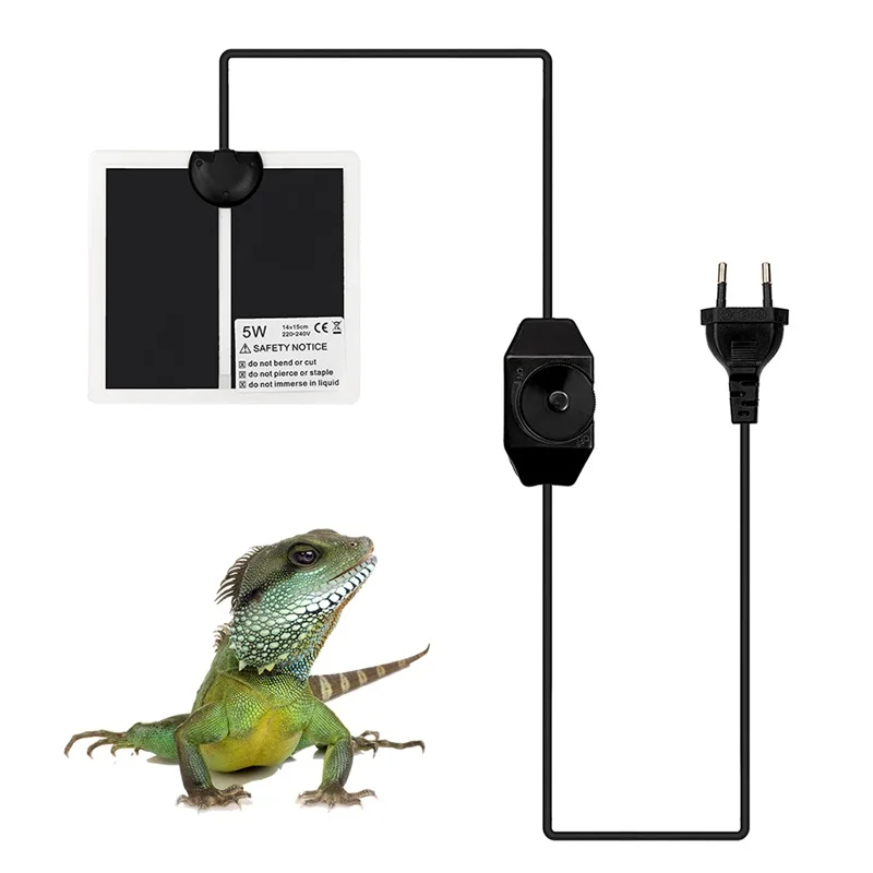 5W EU Terrarium Reptiles Heat Mat 5W/7W/14W/20W/45W Climbing Pet Heating Pads Reptile Electric Blanket Reptiles Supplies - Цвет: 5W EU