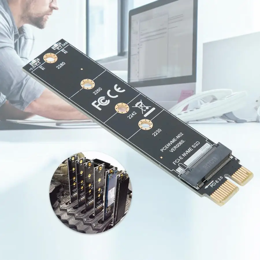 PCI-E к M.2 жесткий диск NVME адаптер Riser Card конвертер для samsung/INTEL 600 P/Lite-On T10