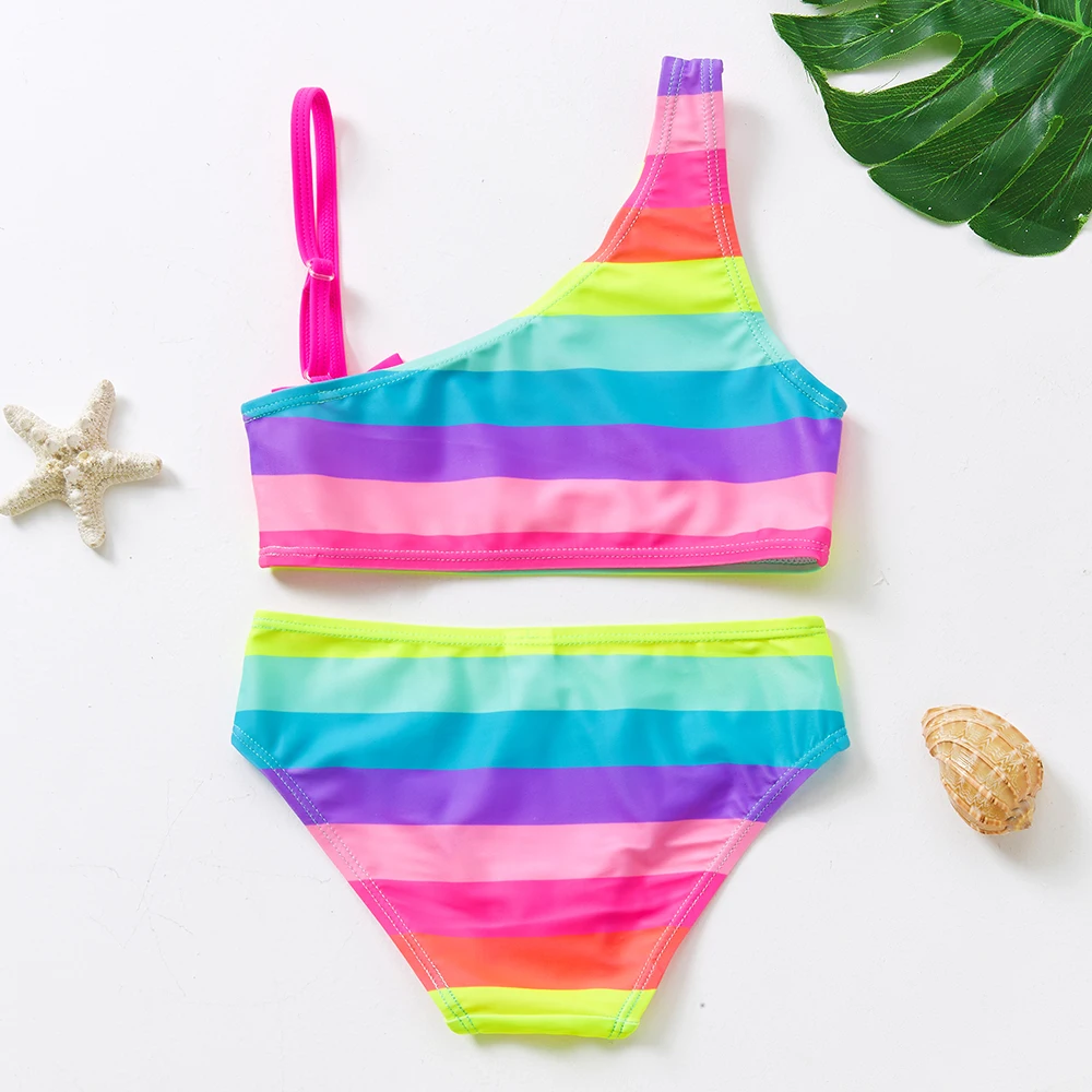 Kids Swimwear Two pieces Girls swimsuit 2~12Y High quality Kids Bikini set Toddler girls Swimming suit Girls Bikini Sets-1129 girls swimsuit
