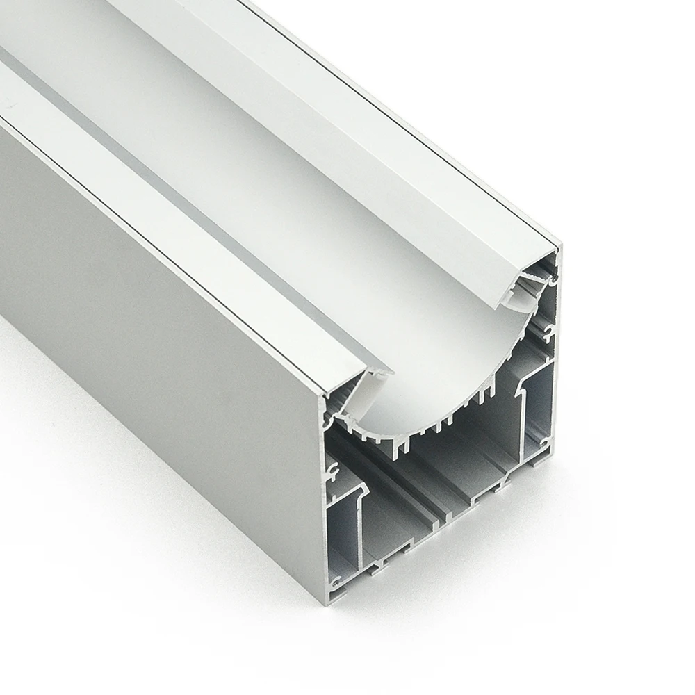 Aluminum Led Lighting Fixture 80mm Width Suspended Ceiling Linear