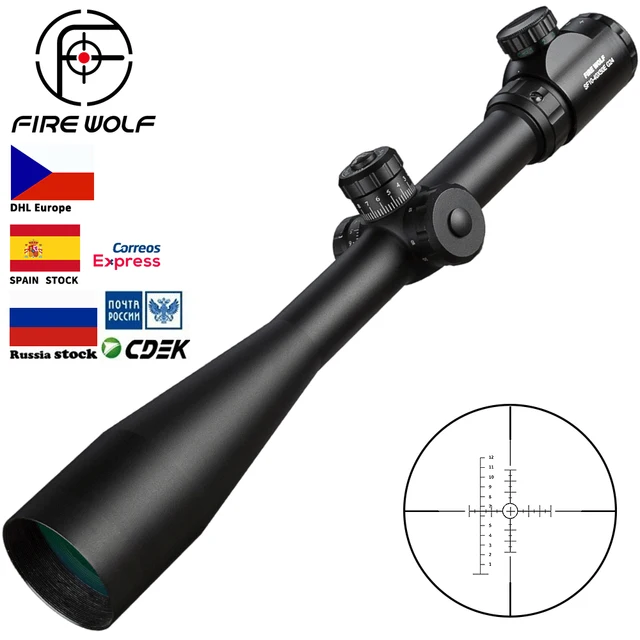 US $85.99 10-40x50 E Long Range Riflescope Side Wheel Parallax Optic Sight Rifle Scope Hunting Scopes Sniper 