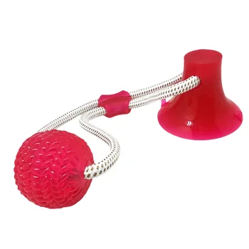

Pet Toys with TPR Ball Pet Tooth Cleaning Chewing Rubber Dog Toys Interactive Pet Toys with Suction Cup Safe Bite Resistant