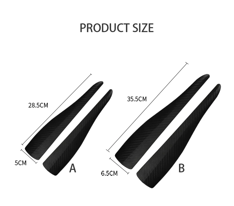 2pcs Car Front Rear Bumper Protector Guard Strip Rubber Scratch Sticker Black White Carbon Universal Adhesive Auto Lip Splitter