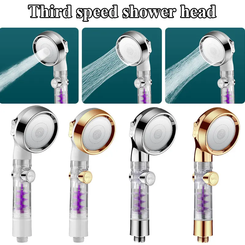 Dense Three-speed Shower Head Bathroom Supplies Sturdy Comfortable Portable Drop Resistant Pressurized | Дом и сад