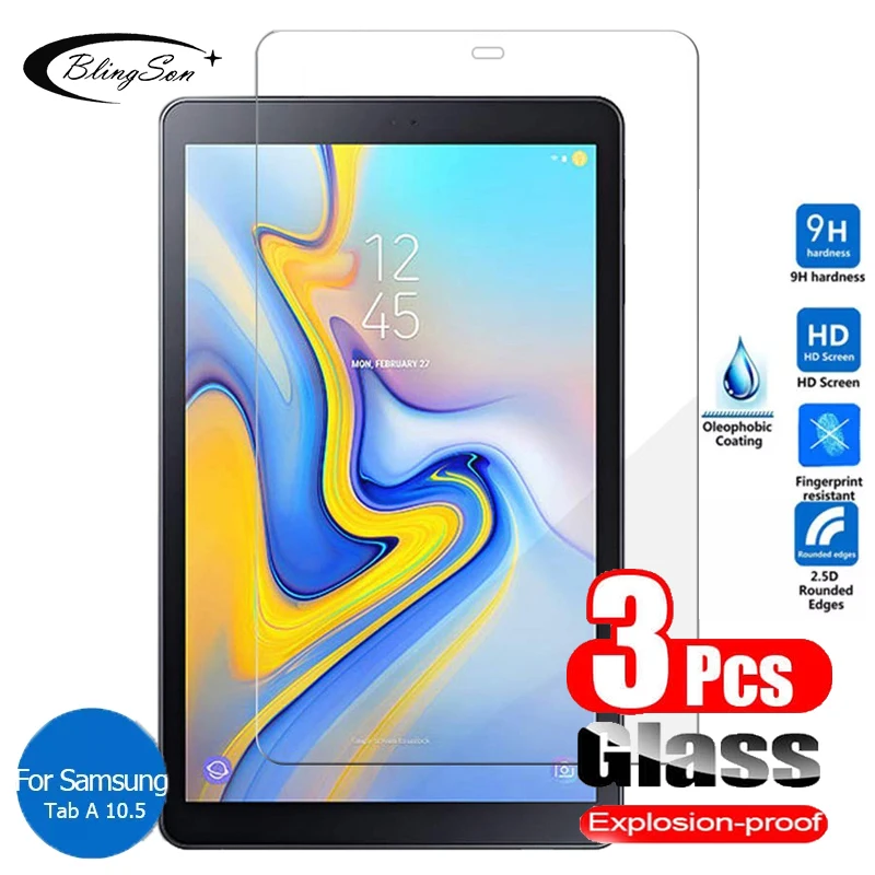 

3 шт закаленное стекло для Samsung Galaxy Tab A 10,5 2018 SM-T590 SM-T595 SM-T597 протектор экрана планшета защитная пленка стекло