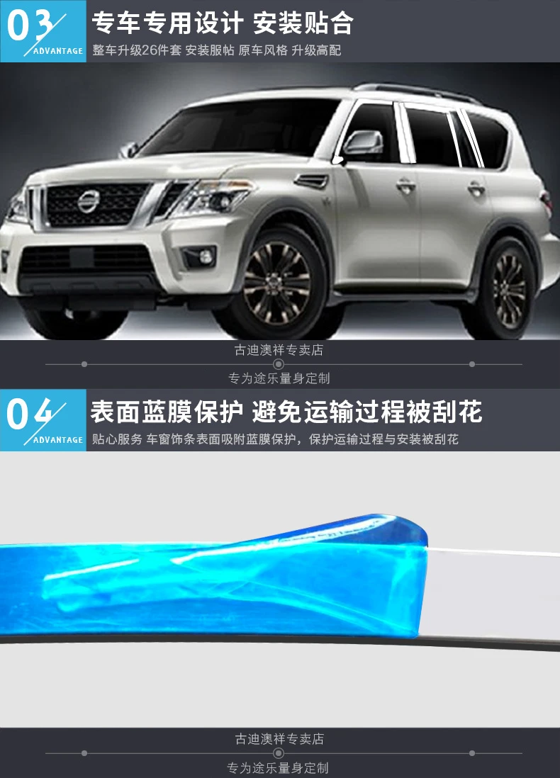 Украшение для стекла автомобиля для Nissan Patrol Y62- нержавеющая сталь отделка окна полосы патруль Модифицированная дверь Край яркая полоса