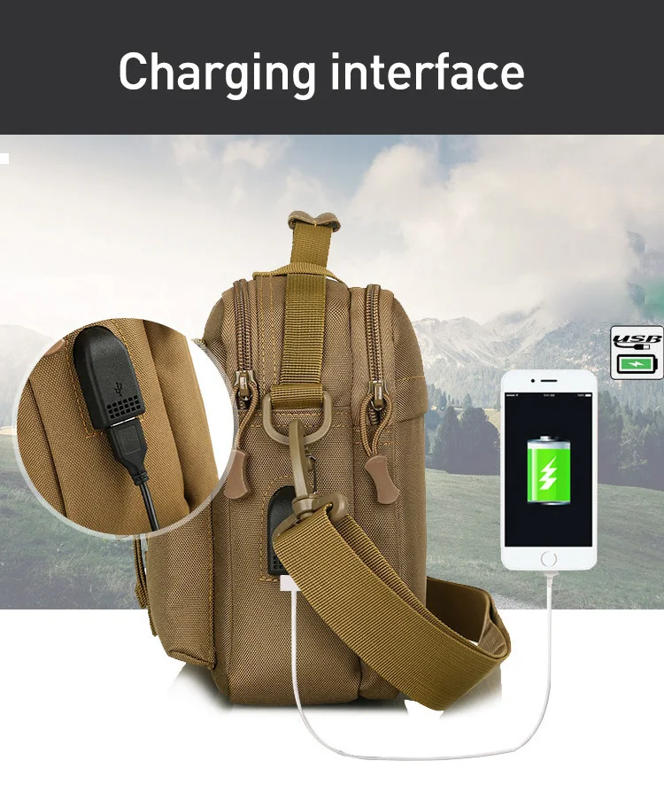 USB Molle Военная Сумка, тактические сумки-мессенджеры, поясная сумка, военный мешок, для кемпинга, на открытом воздухе, для охоты, армейский, Assualt tactique