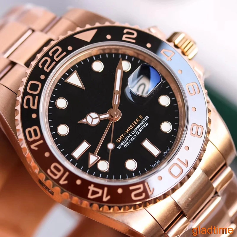 

Rose Gold Luxury Automatic mechanical 116710 Ceramic Designer Brand aaa gmt Mens Womens Fashion Watches Watch Man Wristwatch