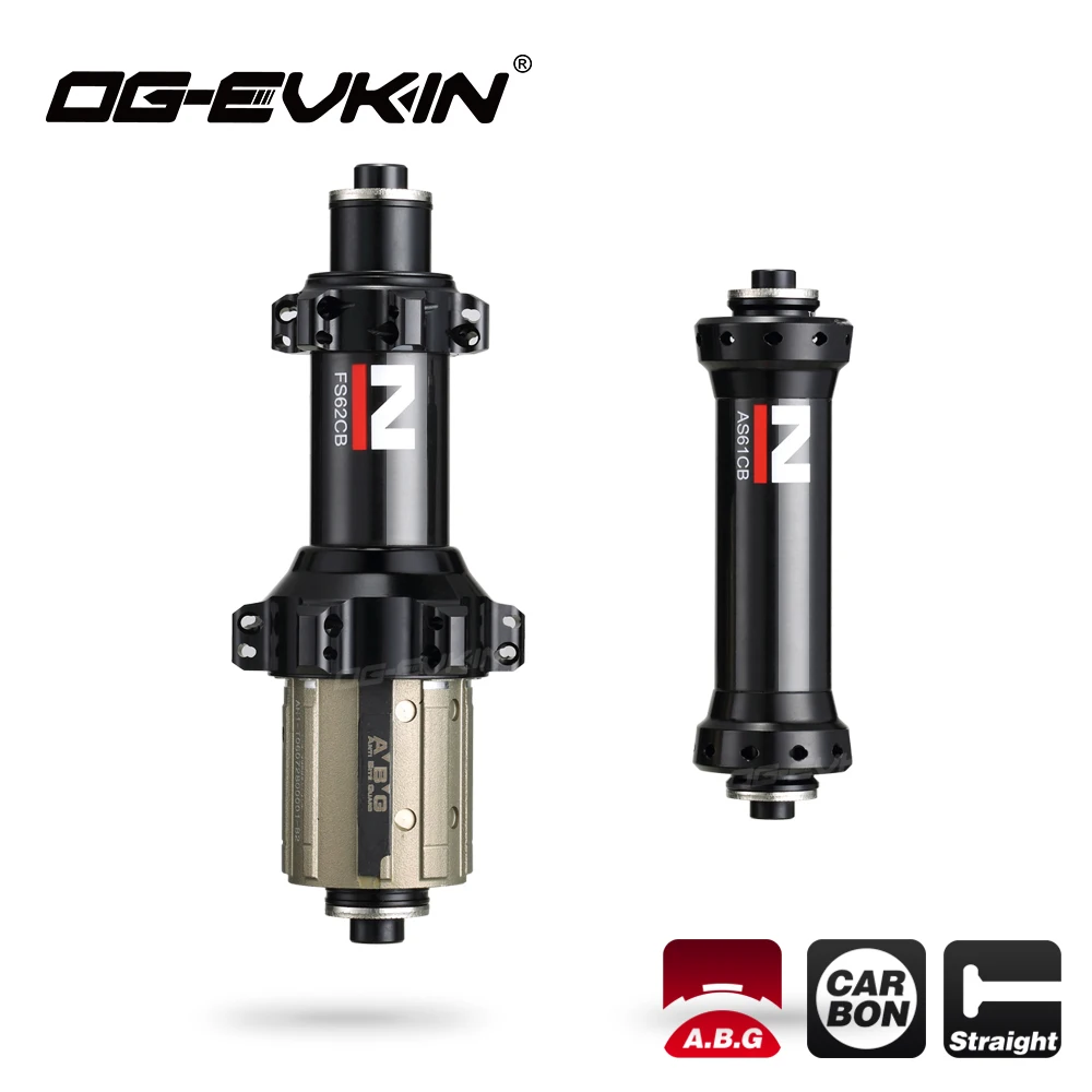 OG EVKIN x Novatec AS61CB/FS62CB Углеродные ABG ступицы для шоссейных велосипедов прямые тяговые