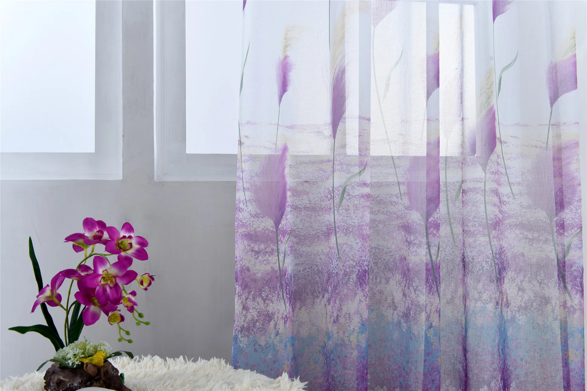 02 Curtain Tulle Затемненные оконные занавески s для гостиной, кухни, современные тюлевые шторы для спальни, занавески, тканевые занавески, набивные прозрачные Занавески s - Цвет: 02 Curtain Tulle