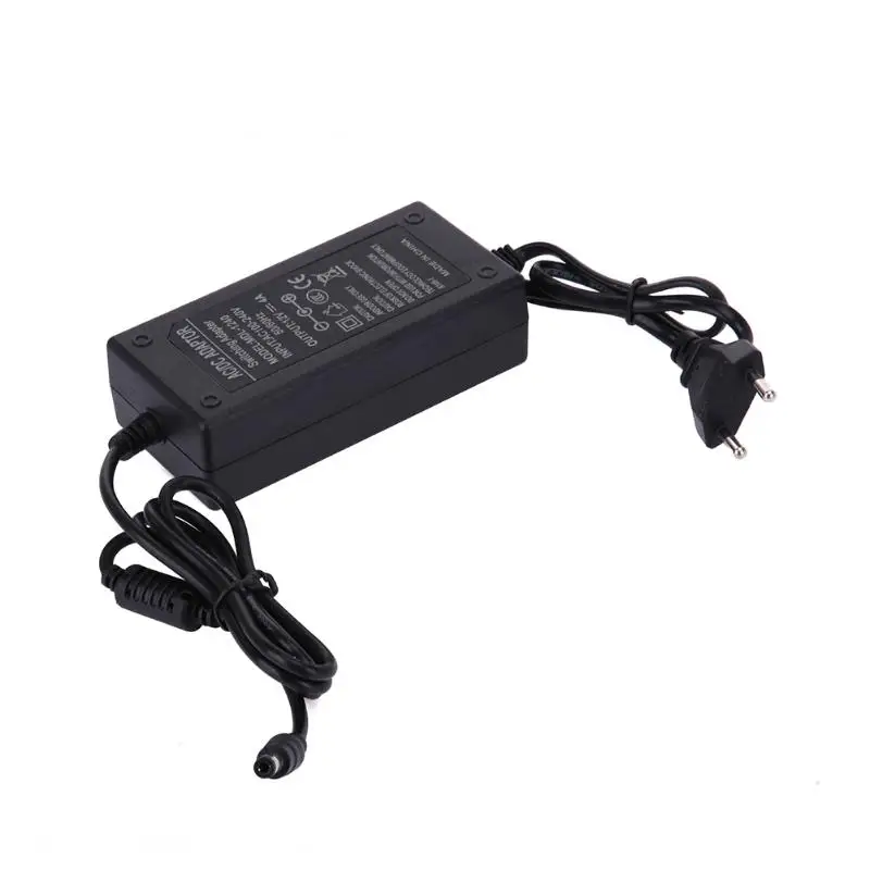 EU Plug 12V 4A AC в DC адаптер питания двойной кабель конвертер Универсальный 5,5x2,1-2,5 мм - Цвет: EU Plug