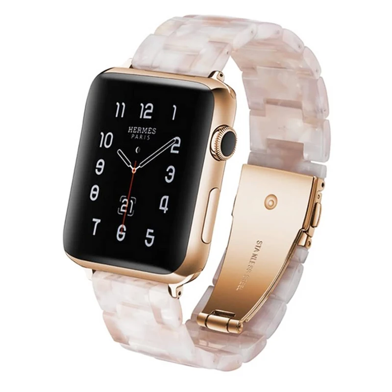 Ремешок резиновый для apple watch band 44 мм 42 40 38 браслет из нержавеющей стали с пряжкой