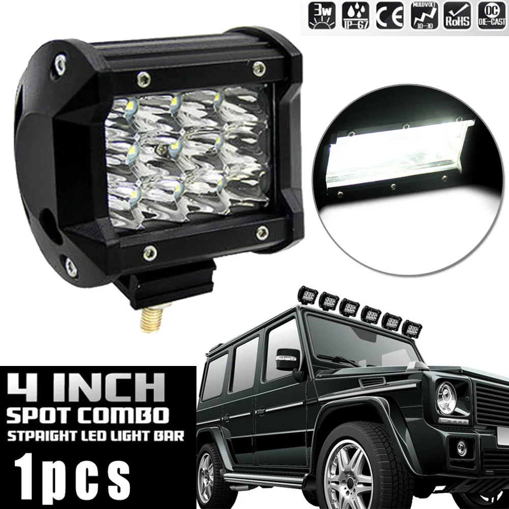 

1PC 36W LED Work Light Bar Waterproof Car Off-Road Vehicle Roof Motorcycle Spotlight 6000K 10-48V Work Lights