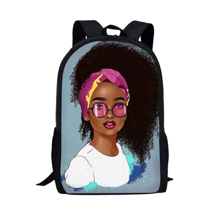 Nopersonality/комплект из 3 предметов, студенческий рюкзак, уникальные черные рюкзаки в Африканском и американском стиле, Африканка, волшебные книжные сумки для детей - Цвет: Z5223C