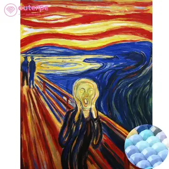 

World Famous Painting Van Gogh "The Scream" 5D DIY Diamond Painting Full Square Diamond Embroidery Rhinestones Mosaic Home Decor