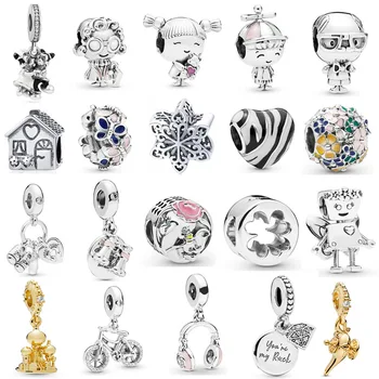 

2020 new lamp castle boy girl grandpa grandma mickey bead fit Original Pandora charms silver 925 bracelet necklace jewelry