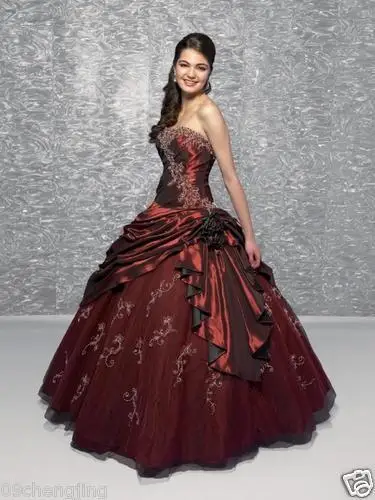

free shipping 2016 Reference Vestido Debutante Design Bandage Top Custom Size Embroidery Taffeta Applique Quinceanera Dresses