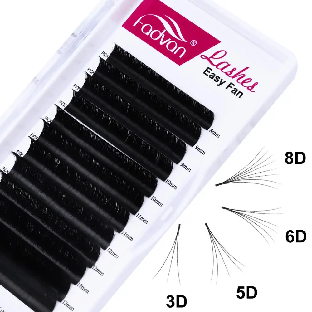 

Special Flare Lashes C DCurl 10 11 12mm Russian Volume Eyelash Extension 0.07mm Cilia Silk Individual Lashes Extension by FADVAN