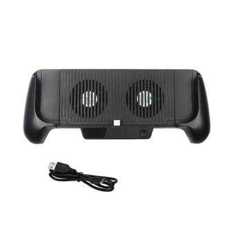 

Hot 3C-Multi-Function Charging Hand Grip Case for Switch Lite for Nintendo Switch Console with Dual Cooling Fan and Power Bank(B