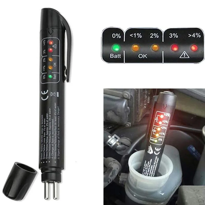 Professional Accurate Brake Fluid Tester Pen Car Auto Oil Moisture Liquid 5 LED Digital Tester Car Testing Tool For all Cars