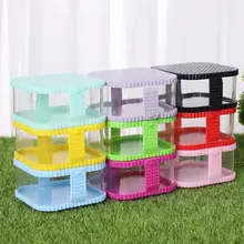 6 шт. квадратная Свадебная коробка для конфет в прозрачной подарочной коробке коробки для конфет подарки контейнер для хранения на вечерние праздники(случайный цвет