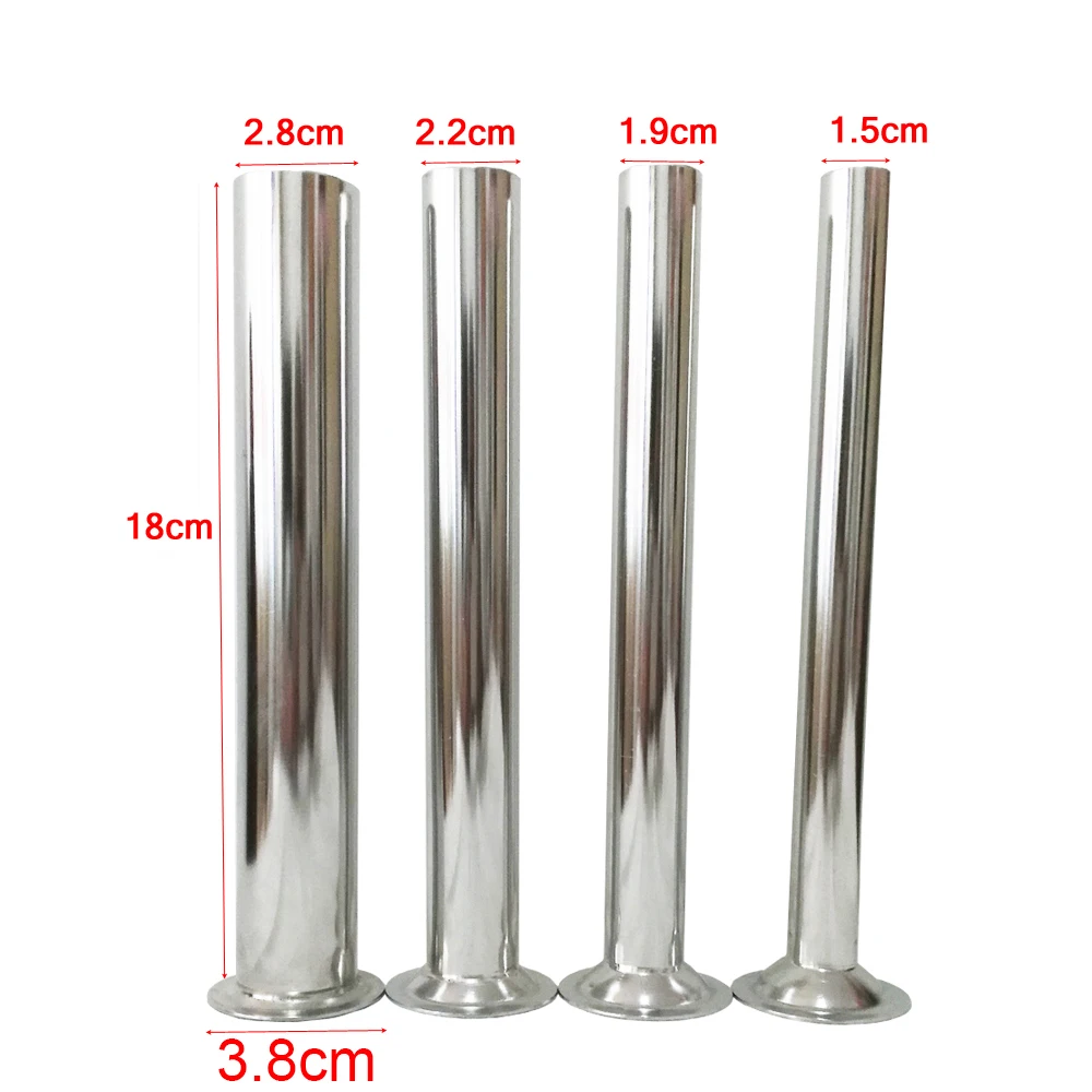 Drop shipping 6lbs 8lbs Food Grade Stainless Steel Meat Grinder Filling Funnel Meat Tube Sausage Filling Handmade Sausage Tubes