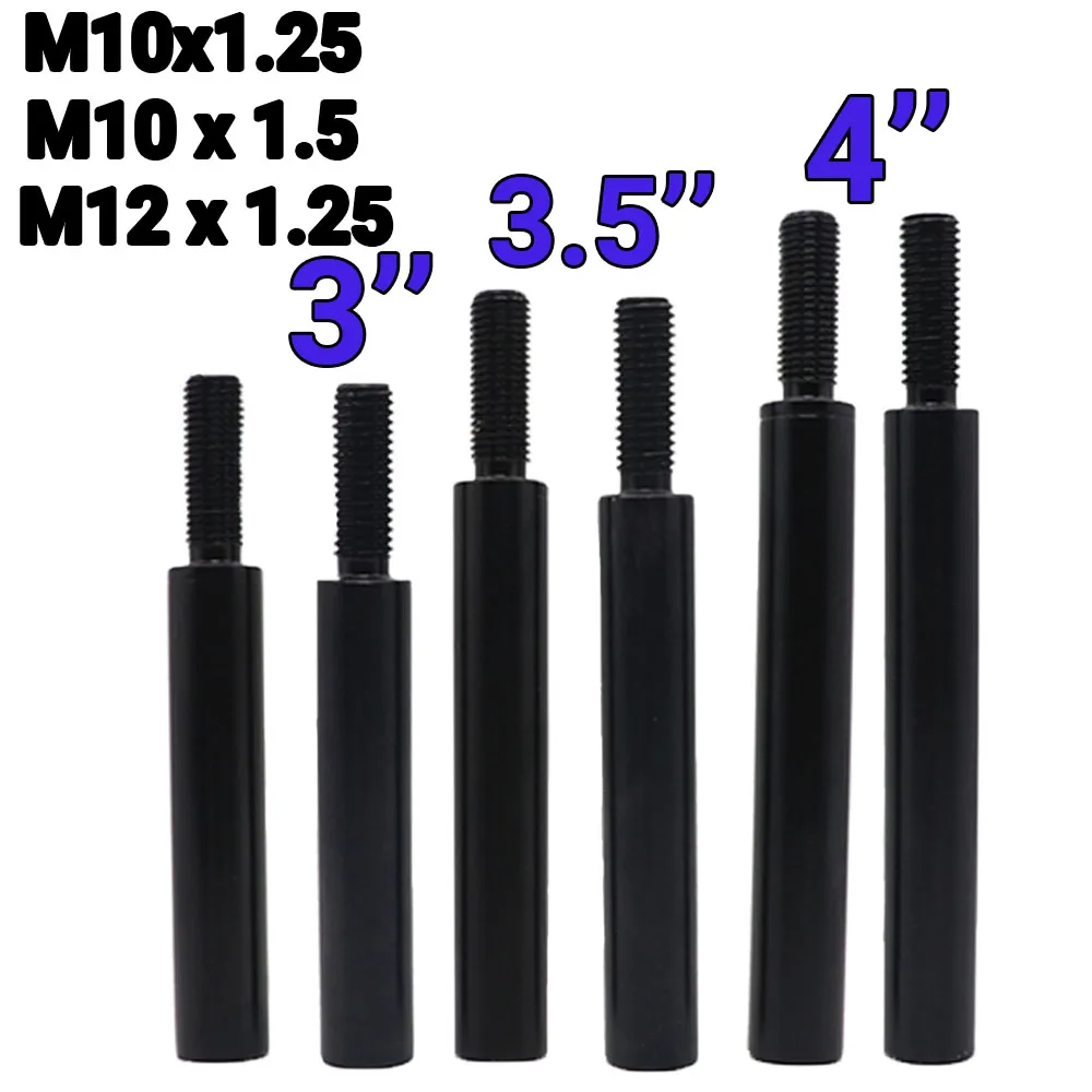 

3 3.5 4 Aluminum Shift Knob Extender Extension Lever Gear Manual Shifter Rod
