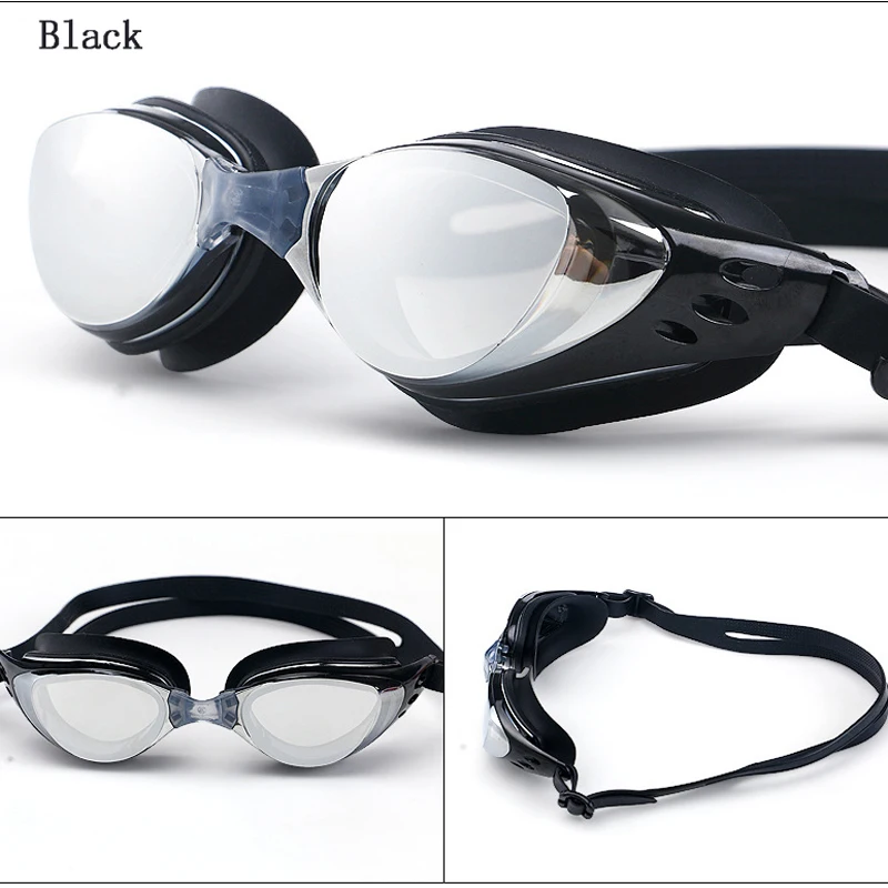 Профессиональные очки для плавания, покрытие, анти-туман, УФ, водонепроницаемые, для мужчин и женщин, для взрослых, диоптрий, плавающие очки для бассейна, спортивные защитные очки